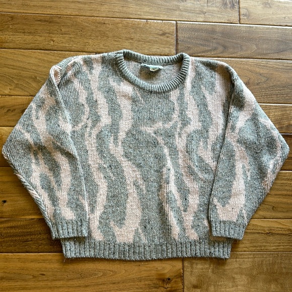 Vtg 80s Croquet Club animal abstract print sweater - Picture 1 of 6